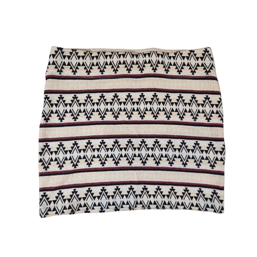 Nollie Mini Skirt Women Medium Multicolor Geometric Southwestern Stretch Knit